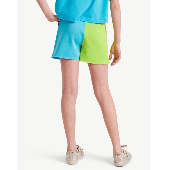 NWT Justice Girl's x Airheads Colorblock Blast Fleece Shorts Size XL 16/18 - Picture 4 of 4